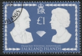 2007 Falkland Islands - SG.1087 Diamond Wedding of Qeen Elizabeth and Duke of Edinburgh. used (CTO)