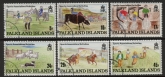 1989 Falkland Islands SG.587-92  Sports Association Activities. set 6 values. fine used