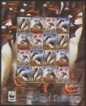 2002 Falkland Islands. SG.937-40 (x4) Endangered Species - Penguins. sheetlet fine used