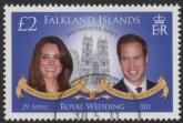 2011 Falkland Islands SG.1193 Royal Wedding 1 value. fine used.