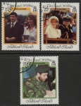 1986 Falkland Islands.  SG.536-8  Royal Wedding set 3 values. Used (CTO)