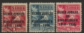 1935 Samoa SG.177-9 Silver Jubilee set 3 values Used