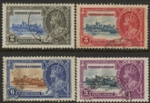 1935 Trinidad & Tobago SG239-42  KGV Silver Jubilee Set of 4 values Used