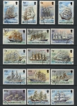 1989 Falkland Islands. SG.567-82 Cape Horn Sailing Ships set 16 values. Used (CTO)