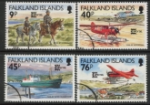 1996 Falkland Islands.  SG.766-9  Capex 96 Stamp Exhibition Toronto. (Mail Transport).  set 4 values. fine used.