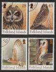 2004 Falkland Islands. SG.997-1000  Owls . set 4 values. fine used.