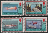 1993 Falkland Islands.  SG.681-4  Fisheries.  set 4 values. fine used.  (CTO)