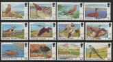 1998 Falkland Islands  SG.804-15  Rare Visiting Birds.  set 12 values. fine used.