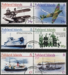 2005 Falkland Islands SG.1015-20  60th Anniversay of End of 2nd World War set 6 values. fine used.