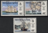 1992 Tristan Da Cunha SG.535-7 WReck of Barque Set of 3 values Used