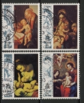 1993 Tristan Da Cunha. SG.549-52 Christmas Religious Paintings. set 4 values Used