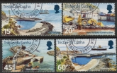 1996 Tristan Da Cunha. SG.598-601 Constuction of New Harbour. set 4 values Used