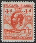 1932 Falkland Islands - SG.120  4d orange. U/M (MNH).
