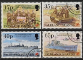 1995 Falkland Islands. SG.737-40  50th Anniversary of End of 2nd World War. set 4 values Used