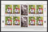 2007 Falkland Islands - SG.1082 10th Death Anniversary of Pricess Diana. Sheetlet of 8 fine used (CTO)
