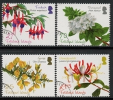 2010 Falkland Islands SG 1181-4 Flowering Shrubs set 4 values. fine used (CTO)