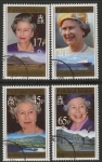 1996 Falkland Islands.  SG.761-4  70th Birthday of Queen Elizabeth II. set 4 values.fine used (CTO)