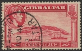 1938 Gibraltar SG.123a 1½d Carmine P13½ Used