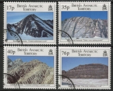 1995 British Antarctic. SG.256-9  Geological Structures.  set 4 values Fine Used