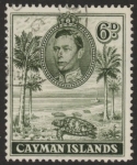 1938 Cayman Islands SG.122a 1s Red Brown P14 Fine Used