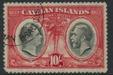 1935 Cayman Islands KGV SG.95 10s black & scarlet Fine Used.