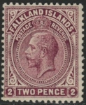 1914 Falkland Islands - SG.62c  2d Deep reddish purple U/M (MNH)