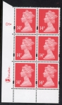 Y1678 (U230A)  14p rose-red 2B DLR Cyl. D1 dot  blue fluor perf RE PVA cream. U/M (MNH)