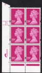 Y1708 (U379)  39p bright magenta  2B Harr/DLR Cyl. 1 dot phos 45 blue fluor .U/M (MNH)