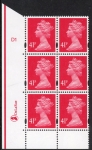 Y1714 (U393)  41p rosine  2B  DLR.  Cyl. D1 phos D1 no dot. blue fluor U/M (MNH)