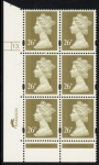 Y1692 (U302)  26p 2B Gold.  Harrison Cyl.13 dot. phos 45 blue fluor. .U/M (MNH)