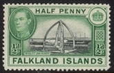 1938 Falkland Islands SG.146  ½d black and green U/M (MNH)