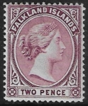 1894 Falkland Islands SG.25 2d purple. wmk Crown CA. U/M (MNH)