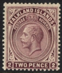 1923 Falkland Islands SG.75 2d deep brown-purple. Unmounted mint
