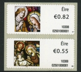 2010 Ireland M17-8 Christmas Set of 2 values U/M (MNH)