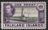 1938 Falkland Islands SG.148a 1d back & purple-violet Unmounted Mint