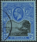 1922  St. Helena  SG.80  2s black & blue/blue. very fine used.