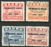 1935 Nauru SG.40-3 Silver Jubilee Set of 4 values Used