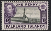 1938 Falkland Islands SG.148a 1d black & purple violet mounted mint