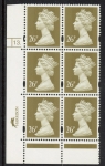 Y1692 (U302)  26p 2B Gold.  Harrison Cyl.13 dot. phos 45 blue fluor. .U/M (MNH)