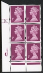 Y1667 (U69B) 1p crimson. Harrison/DLR  2B blue fluor. PVA. bluish  Cyld. 1  dot. phos 47 U/M (MNH)