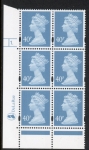Y1710 (U383) 40p dp. azure. Harrison/DLR Cyld. 1 dot. phos 47 U/M (MNH)