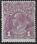 1922  Australia  SG.57  1d blue-violet  (ASC 76E). U/M (MNH)