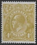 1929  Australia  SG.91 4d greenish  olive. (ASC 115) lightly mounted mint.