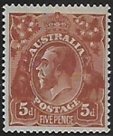 1914  Australia  SG.23b 5d chestnut (ASC123A) perf 14¼ x 14 comb. very lightly mounted mint.