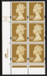 Y1726 (U434) 50p ochre Harrison/DLR Cyld. 1 dot Phos 45 U/M (MNH)
