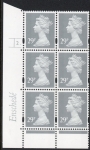Y1693 (U315)  29p grey  2B Enschede Cyl. 2 dot blue fluor varnished bands.U/M (MNH)