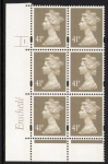 Y1712 (U389) 41p grey-brown  2B Enschede Cyl. 1 dot. perf RE2 .yellow fluor U/M (MNH)