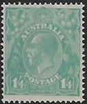 1932  Australia  SG.131  KGV 1/4d turquoise blue (ASC131A). lightly mounted mint.