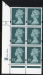 Y1696 (U334) 33p grey green. DLR Cyl.1 dot phos 47. PVA bluish. blue fluor. U/M (MNH)