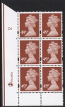 Y1725 (U423) 49p red-brown. DLR Cyld. D1 no dot U/M (MNH)